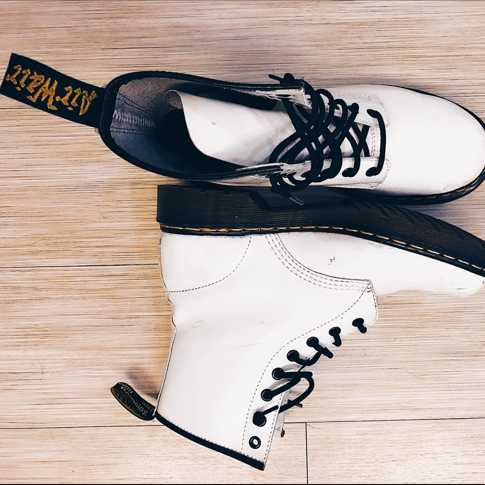 Authentic Doc Marten’s White leather boots